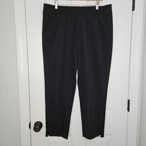 Athleta Brooklyn Mid Rise Ankle Pant 16 Black Pull On Featherweight Stretch